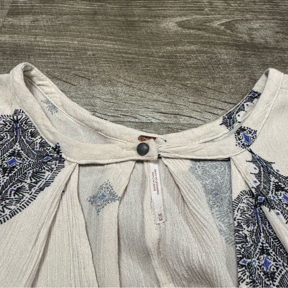 Free People Tree Swing Ivory Pink Mini Dress Size Medium - Picture 5 of 10